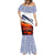Cuba Classic Car Mermaid Dress La Isla de la Libertad Red Vintage Auto with Cuban Flag Design - Wonder Print Shop