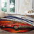 Cuba Classic Car Round Carpet La Isla de la Libertad Red Vintage Auto with Cuban Flag Design - Wonder Print Shop