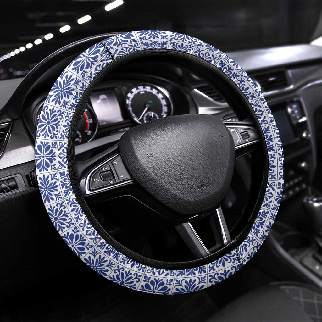 Cuba Classic Car Steering Wheel Cover La Isla de la Libertad Red Vintage Auto with Cuban Flag Design - Wonder Print Shop