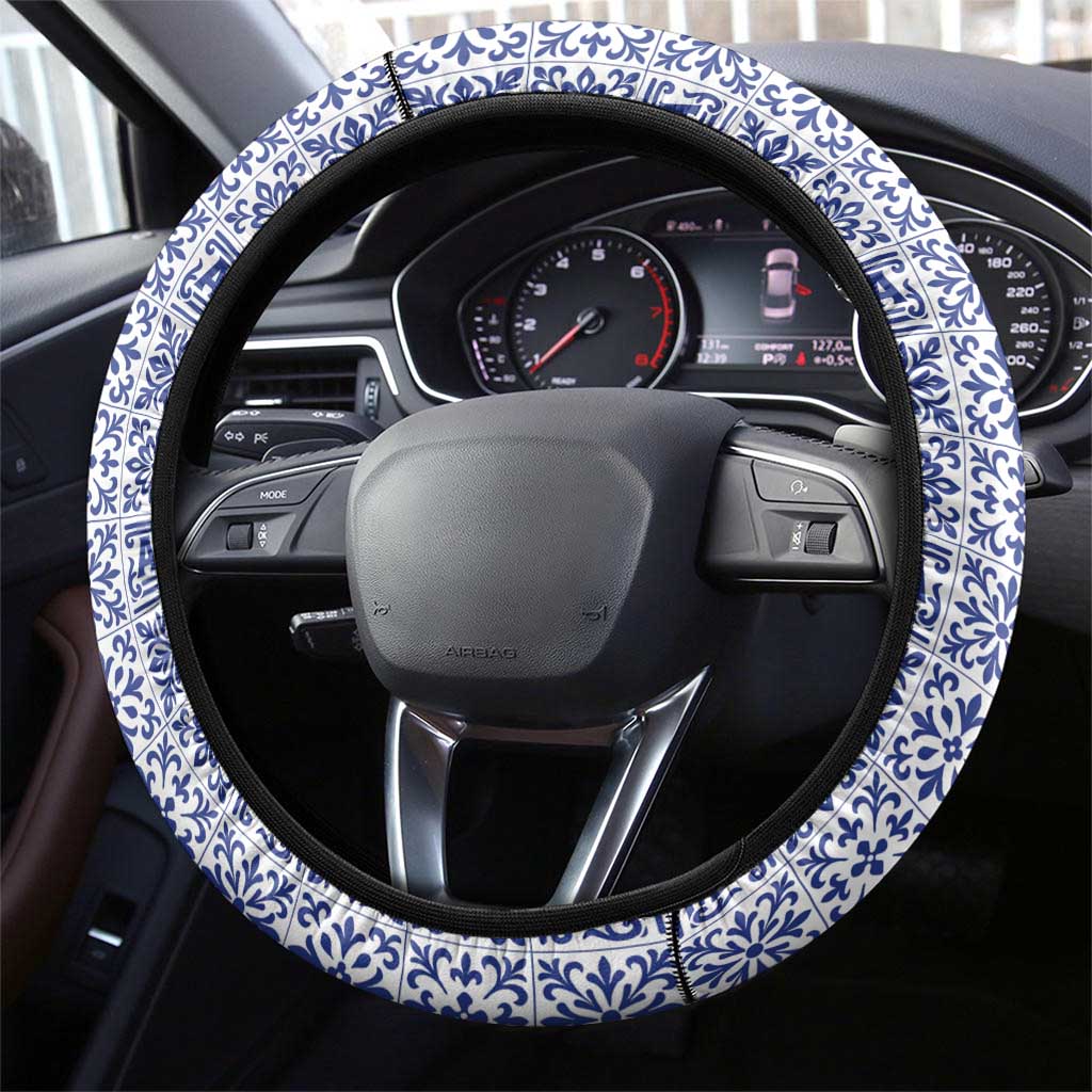 Cuba Classic Car Steering Wheel Cover La Isla de la Libertad Red Vintage Auto with Cuban Flag Design - Wonder Print Shop