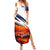 Cuba Classic Car Summer Maxi Dress La Isla de la Libertad Red Vintage Auto with Cuban Flag Design - Wonder Print Shop
