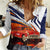 Cuba Classic Car Women Casual Shirt La Isla de la Libertad Red Vintage Auto with Cuban Flag Design - Wonder Print Shop