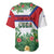 Cuba Floral Baseball Jersey Tropical Flower Design with Cuban Flag and Cuba en Flor Script - Wonder Print Shop