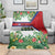 Cuba Floral Blanket Tropical Flower Design with Cuban Flag and Cuba en Flor Script - Wonder Print Shop