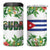 Cuba Floral 4 in 1 Can Cooler Tumbler Tropical Flower Design with Cuban Flag and Cuba en Flor Script - Wonder Print Shop