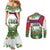 Cuba Floral Couples Matching Mermaid Dress and Long Sleeve Button Shirt Tropical Flower Design with Cuban Flag and Cuba en Flor Script - Wonder Print Shop