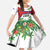 Cuba Floral Family Matching Off The Shoulder Long Sleeve Dress and Hawaiian Shirt Tropical Flower Design with Cuban Flag and Cuba en Flor Script - Wonder Print Shop