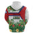 Cuba Floral Hoodie Tropical Flower Design with Cuban Flag and Cuba en Flor Script - Wonder Print Shop