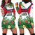 Cuba Floral Hoodie Dress Tropical Flower Design with Cuban Flag and Cuba en Flor Script - Wonder Print Shop