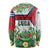 Cuba Floral Long Sleeve Shirt Tropical Flower Design with Cuban Flag and Cuba en Flor Script - Wonder Print Shop