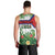 Cuba Floral Men Tank Top Tropical Flower Design with Cuban Flag and Cuba en Flor Script - Wonder Print Shop