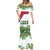 Cuba Floral Mermaid Dress Tropical Flower Design with Cuban Flag and Cuba en Flor Script - Wonder Print Shop