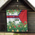 Cuba Floral Quilt Tropical Flower Design with Cuban Flag and Cuba en Flor Script - Wonder Print Shop
