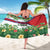 Cuba Floral Sarong Tropical Flower Design with Cuban Flag and Cuba en Flor Script - Wonder Print Shop