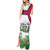 Cuba Floral Tank Maxi Dress Tropical Flower Design with Cuban Flag and Cuba en Flor Script - Wonder Print Shop