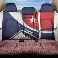 Cuba Flag Back Car Seat Cover Red White and Blue Design with Cuban Star and Havana City Skyline - Wonder Print Shop