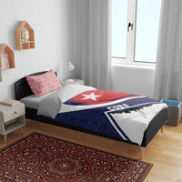 Cuba Flag Bedding Set Red White and Blue Design with Cuban Star and Havana City Skyline - Wonder Print Shop