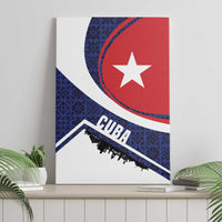 Cuba Flag Canvas Wall Art Red White and Blue Design with Cuban Star and Havana City Skyline - Wonder Print Shop