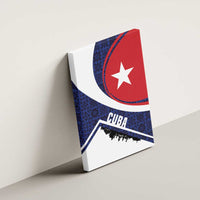 Cuba Flag Canvas Wall Art Red White and Blue Design with Cuban Star and Havana City Skyline - Wonder Print Shop