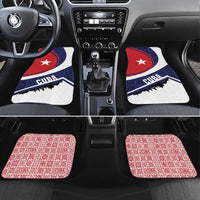 Cuba Flag Car Mats Red White and Blue Design with Cuban Star and Havana City Skyline - Wonder Print Shop