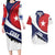 Cuba Flag Couples Matching Long Sleeve Bodycon Dress and Hawaiian Shirt Red White and Blue Design with Cuban Star and Havana City Skyline - Wonder Print Shop