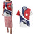 Cuba Flag Couples Matching Puletasi and Hawaiian Shirt Red White and Blue Design with Cuban Star and Havana City Skyline - Wonder Print Shop