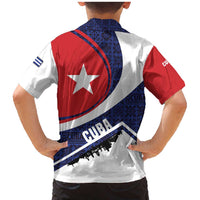 Cuba Flag Family Matching Mermaid Dress and Hawaiian Shirt Red White and Blue Design with Cuban Star and Havana City Skyline - Wonder Print Shop