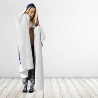 Cuba Flag Hooded Blanket Red White and Blue Design with Cuban Star and Havana City Skyline - Wonder Print Shop