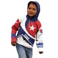 Cuba Flag Kid Hoodie Red White and Blue Design with Cuban Star and Havana City Skyline - Wonder Print Shop