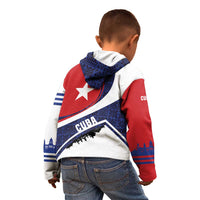 Cuba Flag Kid Hoodie Red White and Blue Design with Cuban Star and Havana City Skyline - Wonder Print Shop