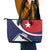 Cuba Flag Leather Tote Bag Red White and Blue Design with Cuban Star and Havana City Skyline - Wonder Print Shop