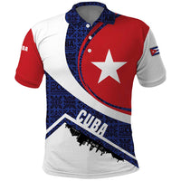 Cuba Flag Polo Shirt Red White and Blue Design with Cuban Star and Havana City Skyline - Wonder Print Shop