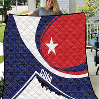 Cuba Flag Quilt Red White and Blue Design with Cuban Star and Havana City Skyline - Wonder Print Shop