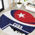 Cuba Flag Round Carpet Red White and Blue Design with Cuban Star and Havana City Skyline - Wonder Print Shop