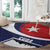 Cuba Flag Round Carpet Red White and Blue Design with Cuban Star and Havana City Skyline - Wonder Print Shop