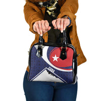 Cuba Flag Shoulder Handbag Red White and Blue Design with Cuban Star and Havana City Skyline - Wonder Print Shop