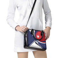 Cuba Flag Shoulder Handbag Red White and Blue Design with Cuban Star and Havana City Skyline - Wonder Print Shop