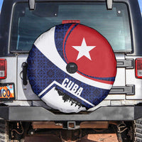 Cuba Flag Spare Tire Cover Red White and Blue Design with Cuban Star and Havana City Skyline - Wonder Print Shop