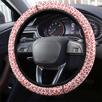 Cuba Flag Steering Wheel Cover Red White and Blue Design with Cuban Star and Havana City Skyline - Wonder Print Shop