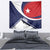 Cuba Flag Tapestry Red White and Blue Design with Cuban Star and Havana City Skyline - Wonder Print Shop