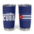 Cuba Flag Tumbler Cup Red White and Blue Design with Cuban Star and Havana City Skyline - Wonder Print Shop