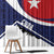 Cuba Flag Window Curtain Red White and Blue Design with Cuban Star and Havana City Skyline - Wonder Print Shop