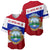 Costa Rica Flag Baseball Jersey Red White Blue with National Coat of Arms and Shield Design - Wonder Print Shop