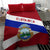 Costa Rica Flag Bedding Set Red White Blue with National Coat of Arms and Shield Design - Wonder Print Shop