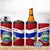 Costa Rica Flag 4 in 1 Can Cooler Tumbler Red White Blue with National Coat of Arms and Shield Design - Wonder Print Shop