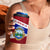 Costa Rica Flag 4 in 1 Can Cooler Tumbler Red White Blue with National Coat of Arms and Shield Design - Wonder Print Shop