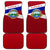 Costa Rica Flag Car Mats Red White Blue with National Coat of Arms and Shield Design - Wonder Print Shop