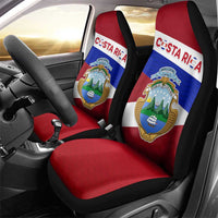 Costa Rica Flag Car Seat Cover Red White Blue with National Coat of Arms and Shield Design - Wonder Print Shop