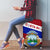 Costa Rica Flag Luggage Cover Red White Blue with National Coat of Arms and Shield Design - Wonder Print Shop