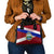 Costa Rica Flag Shoulder Handbag Red White Blue with National Coat of Arms and Shield Design - Wonder Print Shop